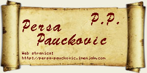 Persa Paučković vizit kartica
